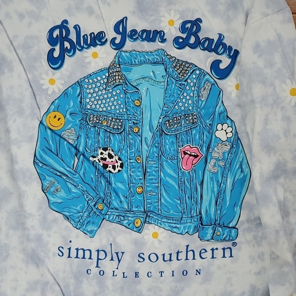 Simply Southern Blue Jean Baby long sleeve tee shirt - Picture 4 of 4